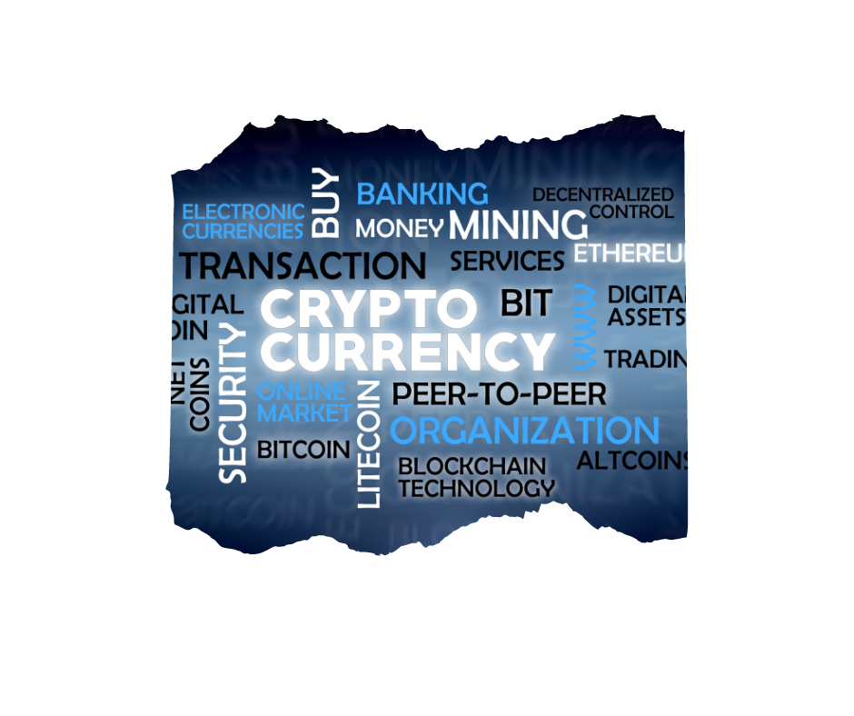 What’s Up with the Crypto Craze (1) art with cryptocurrency terms